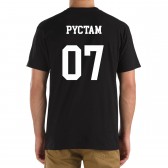 Футболка с номером и именем Рустам (на спине)