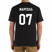 Футболка с номером и именем Марсель (на спине)