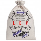 Мешочек холщовый подарочный "If your name is Lev, you are pretty…"