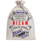 Мешочек холщовый подарочный "If your name is Nizam, you are pretty…"