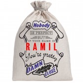 Мешочек холщовый подарочный "If your name is Ramil, you are pretty…"