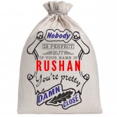 Мешочек холщовый подарочный "If your name is Rushan, you are pretty…"