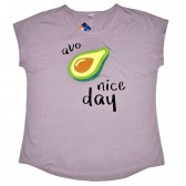 Футболка женская большого размера "Nice day" (Fazo-R, сиреневый)