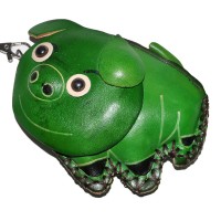 Кошелек кожаный "Свинка"