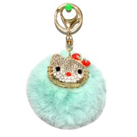Меховой брелок "Hello Kitty" (натуральный мех) -01