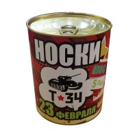 Носки в банке, мужские "Т-34", 5 пар