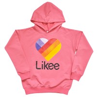 Толстовка подростковая "Likee" (темно-розовый)