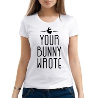 Футболка с принтом, женская "Your Bunny Wrote"