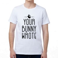 Футболка с принтом, мужская "Your Bunny Wrote"