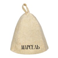 Шапка банная с именем Марсель