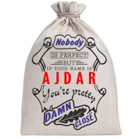 Мешочек холщовый подарочный "If your name is Ajdar, you are pretty…"