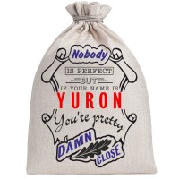 Мешочек холщовый подарочный "If your name is Yuron, you are pretty…"