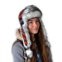 Шапка-ушанка женская -13