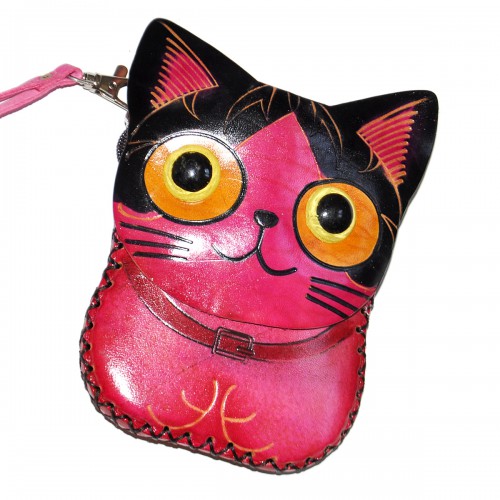 Кошелек кожаный "Котенок"