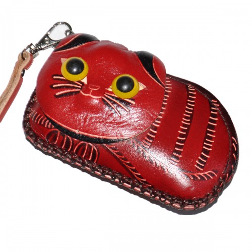 Кошелек кожаный "Кисонька"