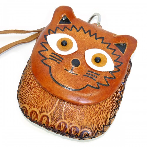 Кошелек кожаный "Киска"