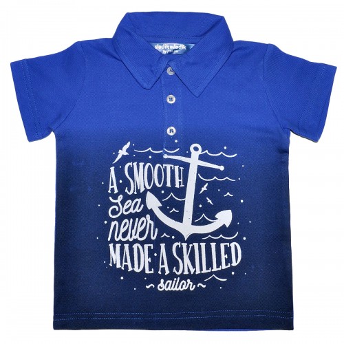 Рубашка-поло детская "A smooth sea never made a skilled"