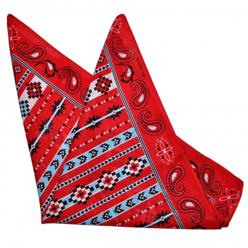 Бандана тонкая "Пиксельные линии" (red)