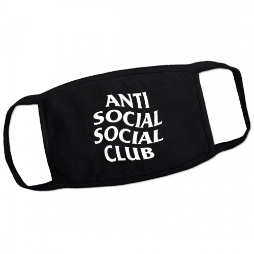 Маска на лицо от вирусов "AntiSocialClub" (многоразовая)