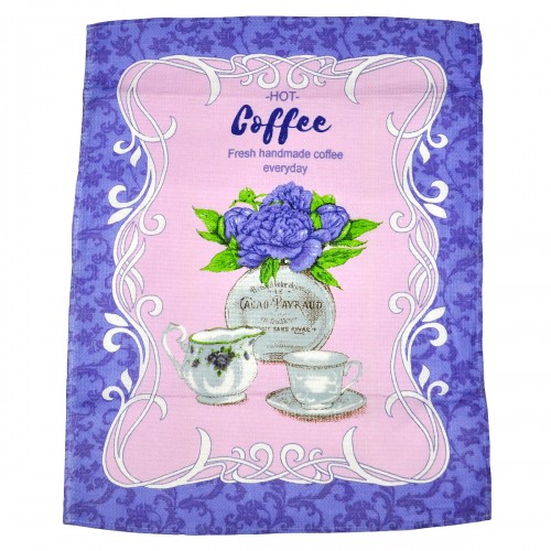 Полотенце вафельное, кухонное "Hot Coffee"