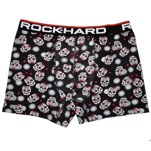 Трусы мужские боксеры "Rock Hard" (черепушки)