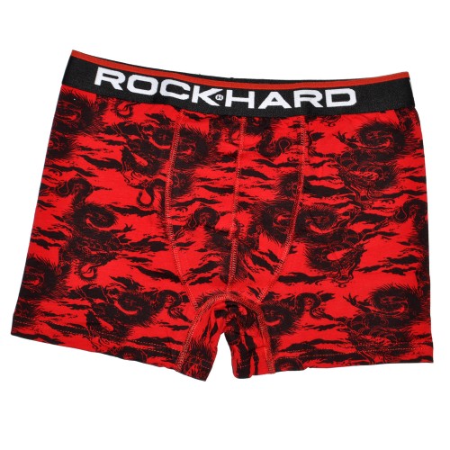 Трусы мужские боксеры "Rock Hard" (огненный дракон)