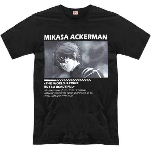 Футболка "Mikasa Ackerman" (Этот мир жесток)