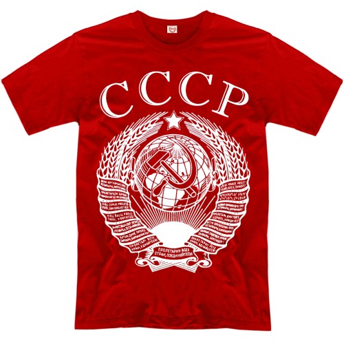Футболка "Герб СССР" (red & white)