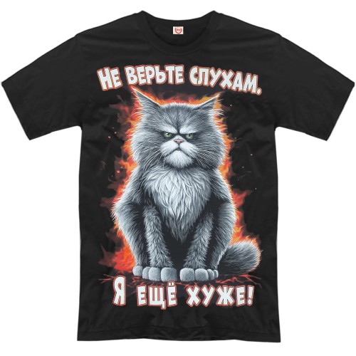 Футболка "Не верьте слухам, я еще хуже"
