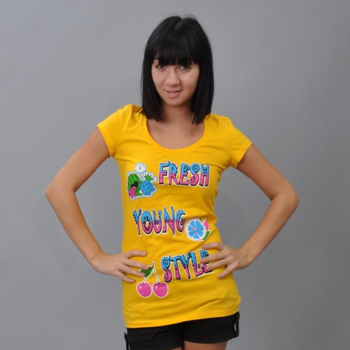 Футболка женская "Fresh Young Style" (yellow)