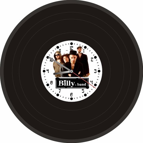 Часы-пластинка настенные "Billy's Band"