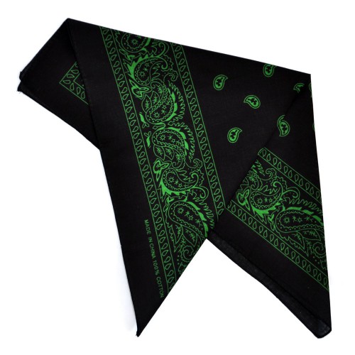 Бандана тонкая "Огурцы в квадрате"-25 (black)