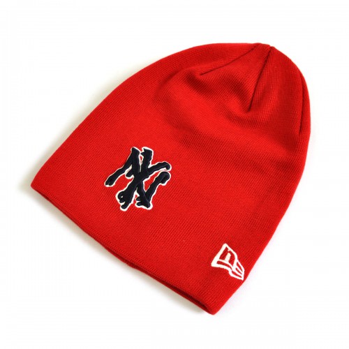 Шапка вязаная "NY" (red & black)