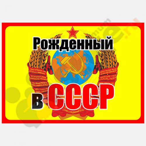 Табличка на дверь "Рожденный в СССР"