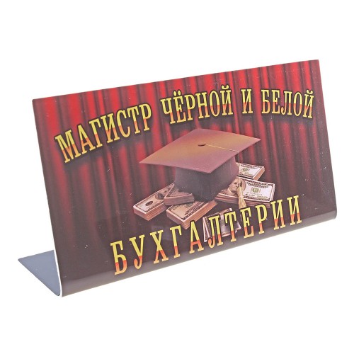 Табличка на стол "Магистр бухгалтерии"